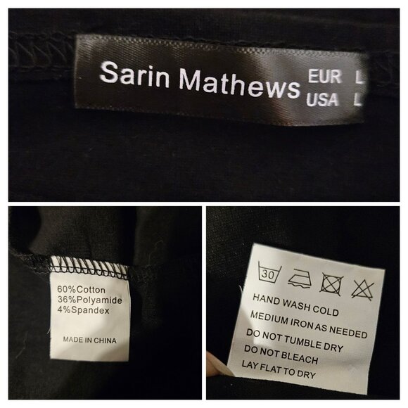 Sarin Mathews Off Shoulder Fit & Flare  High Low Hem Minimalist Dress Womens L - Picture 7 of 7